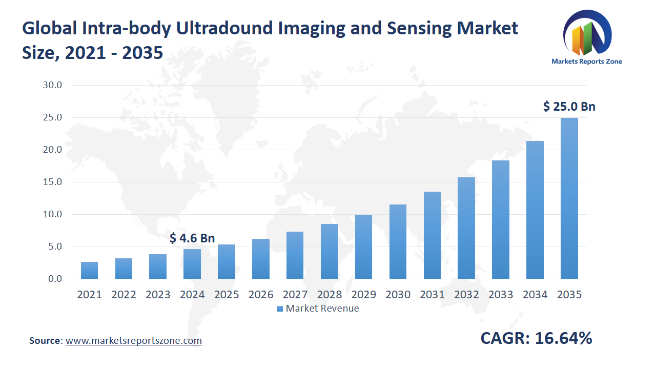 Intra-body Ultradound Imaging and Sensing Market Size and Share Analysis
